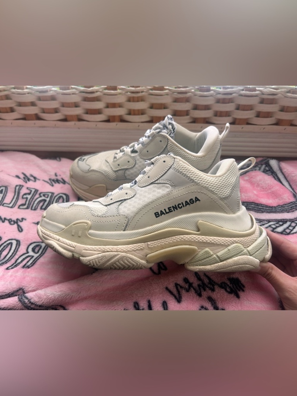 Balenciaga Triple S Sneakers in Beige and Off-White